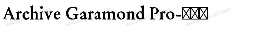 Archive Garamond Pro字体转换